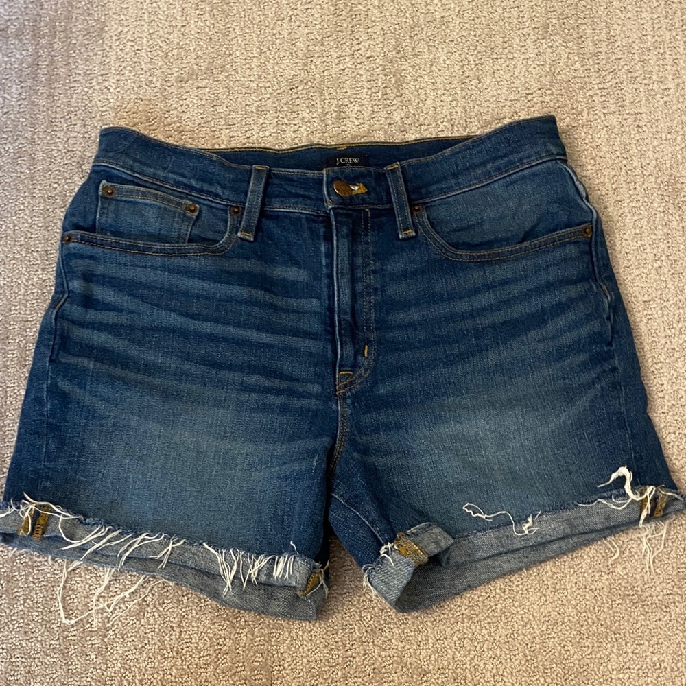 J. Crew Women's Dark Blue Jean Shorts